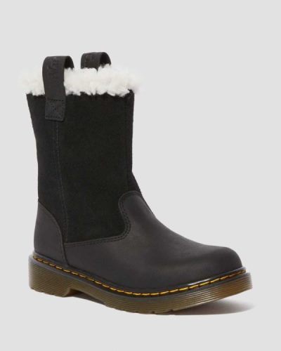 Botas Dr Martens Junior Juney Faux Fur Lined Para Niños DR2949U